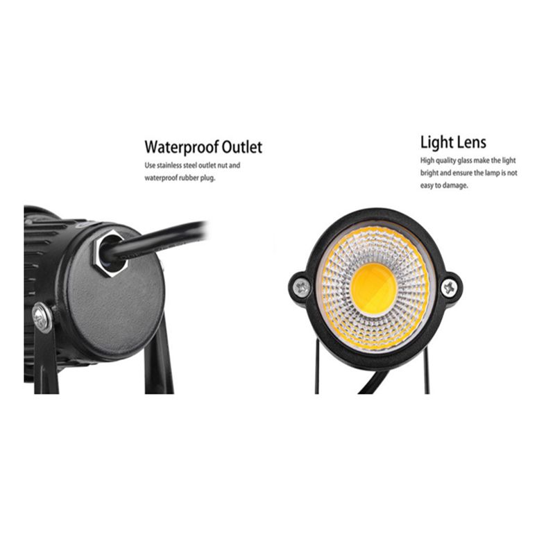 10PCS LED Spotlights Landscape Warm light Lamp Waterproof Outdoor Garden Yard 12V Bedworld