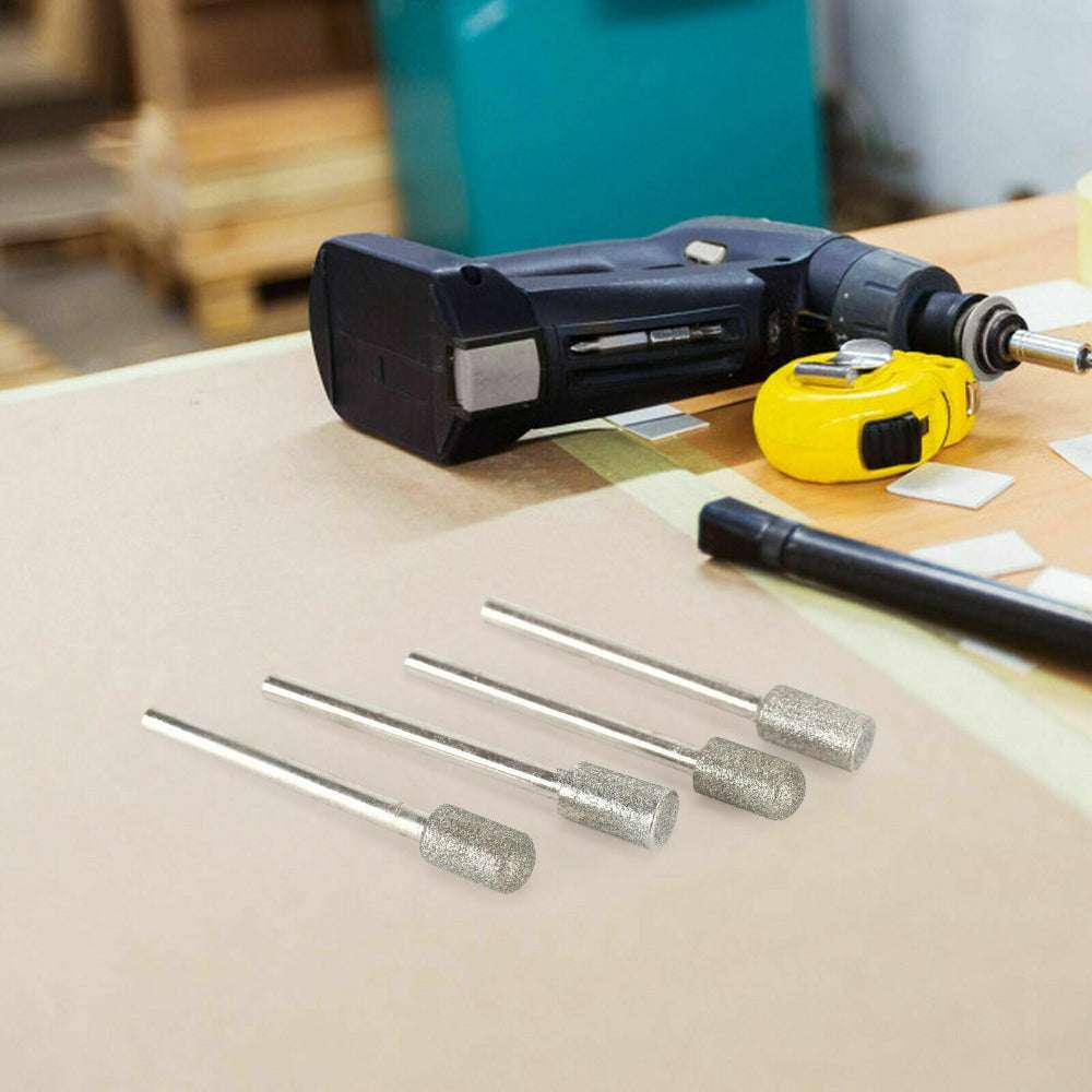 20pcs Diamond Grinding Heads Mini Drill Burrs Bit Set 3mm Shank