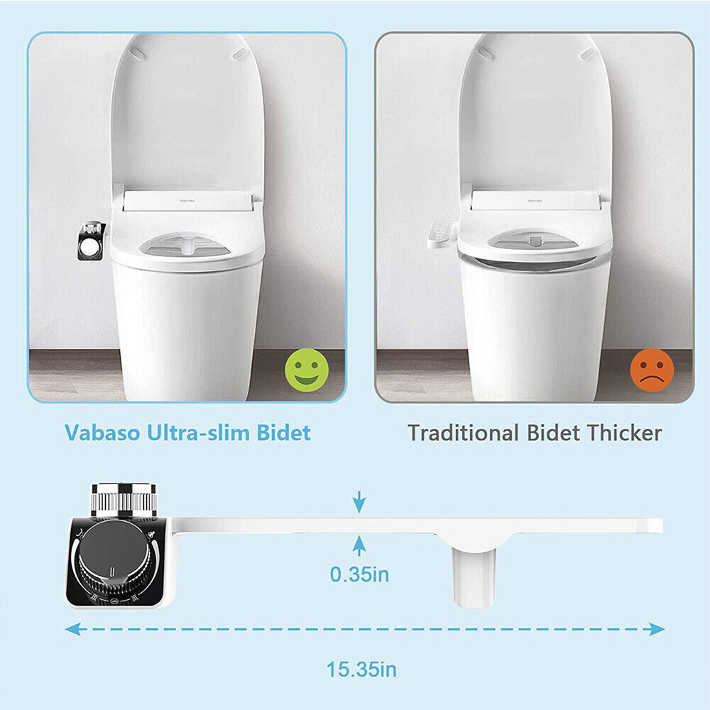 Toilet Bidet Seat Dual Nozzles Bidet
