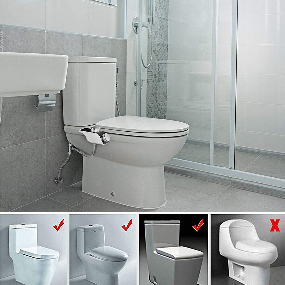 Toilet Bidet Seat Dual Nozzles Bidet