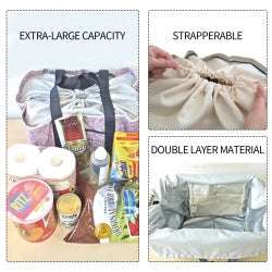 Large Supermarket Shopping Bag Eco Grocery Shoulder Bag Tote Foldable Reusable