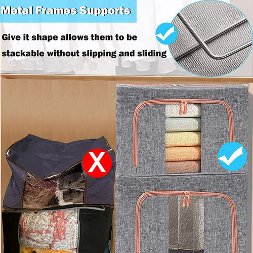 Foldable Organizer Box (24L) - Steel Frame, Random