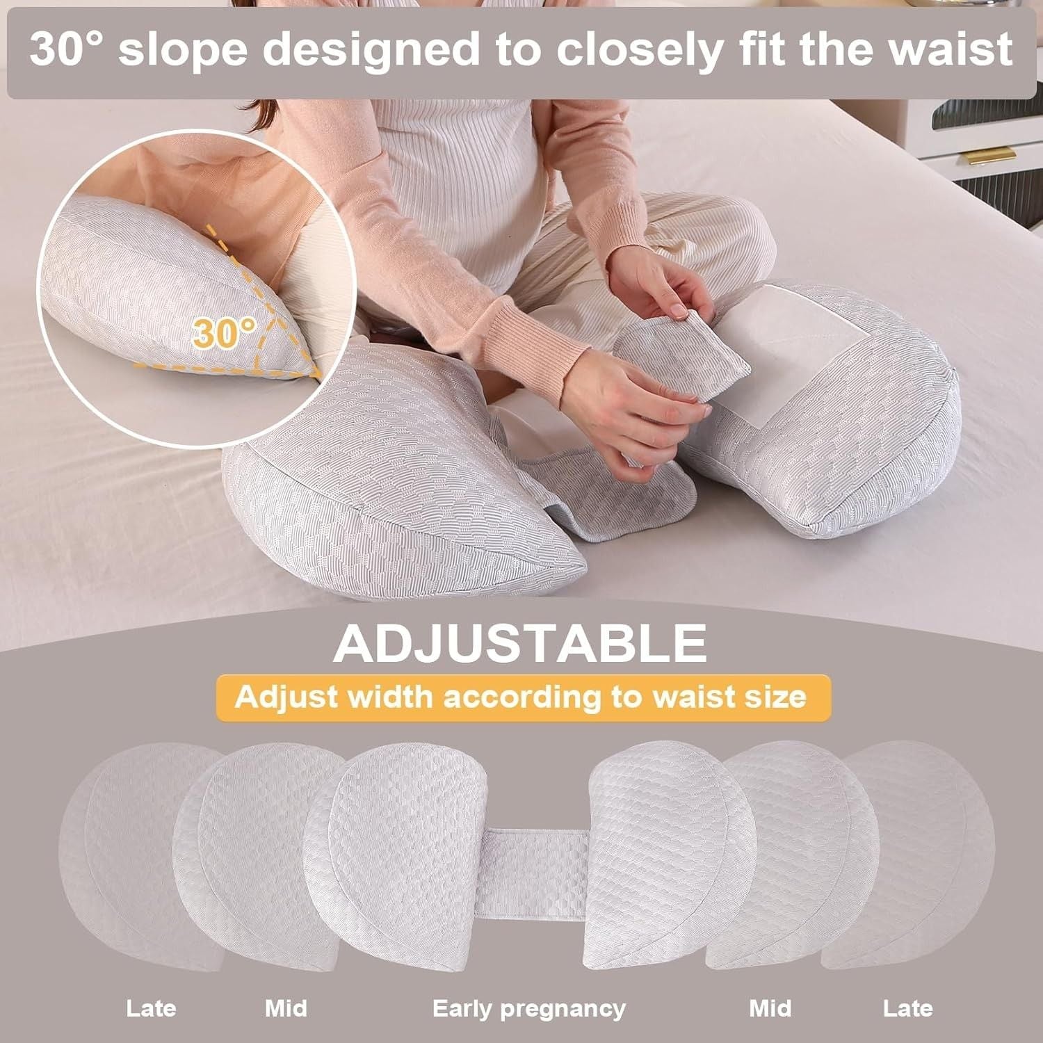 Pregnancy Pillow, Maternity Pillow Support for Sleeping Pregnancy Pillow for HIP Bedworld