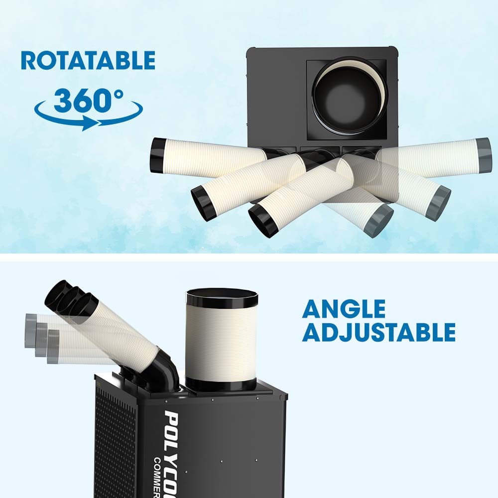 5kW Portable Industrial Spot Cooler - POLYCOOL with Triple Ducts