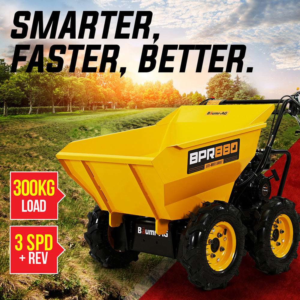 Baumr-AG Power Wheelbarrow Motorized Mini Petrol Powered Wheel Barrow