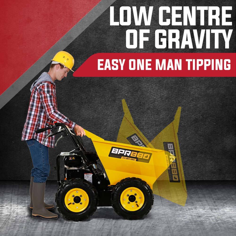 Baumr-AG Power Wheelbarrow Motorized Mini Petrol Powered Wheel Barrow