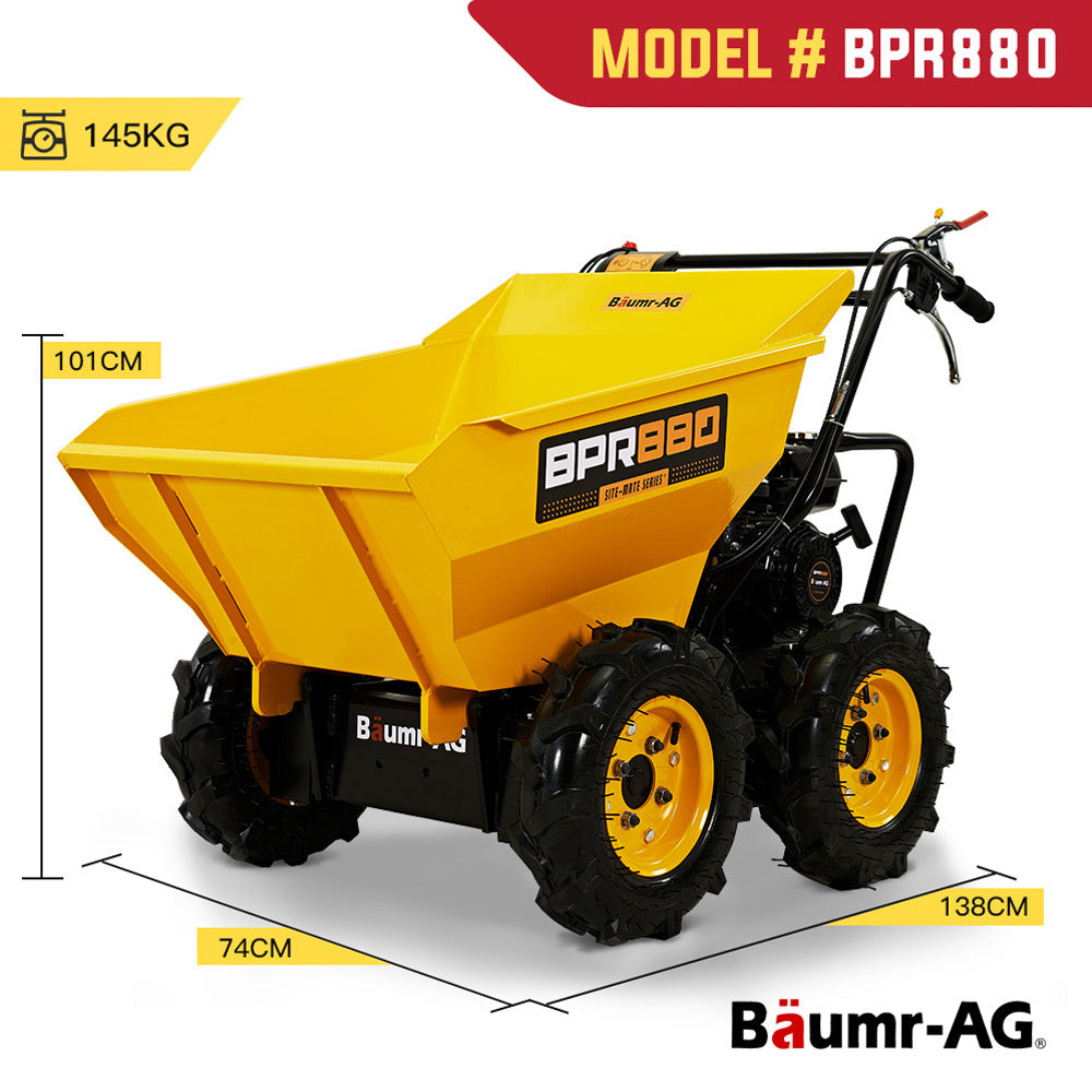 Baumr-AG Power Wheelbarrow Motorized Mini Petrol Powered Wheel Barrow