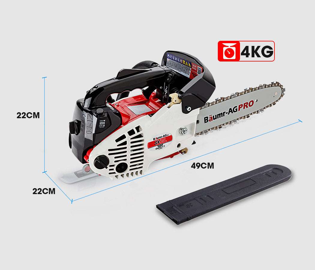 Baumr-AG 25CC Petrol Chainsaw Arborist 10 Bar Tree Pruning Garden Chain