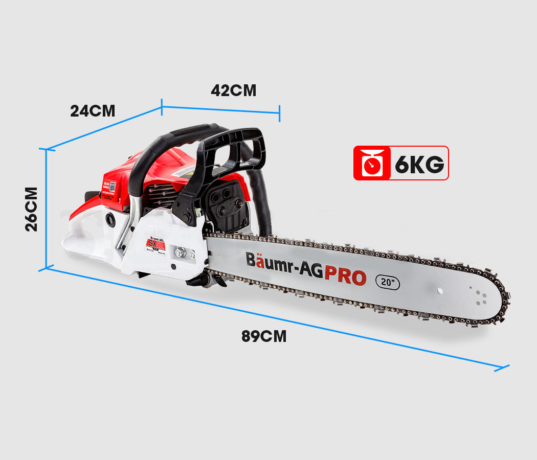 Baumr-AG 52CC Petrol Commercial Chainsaw 20 Bar