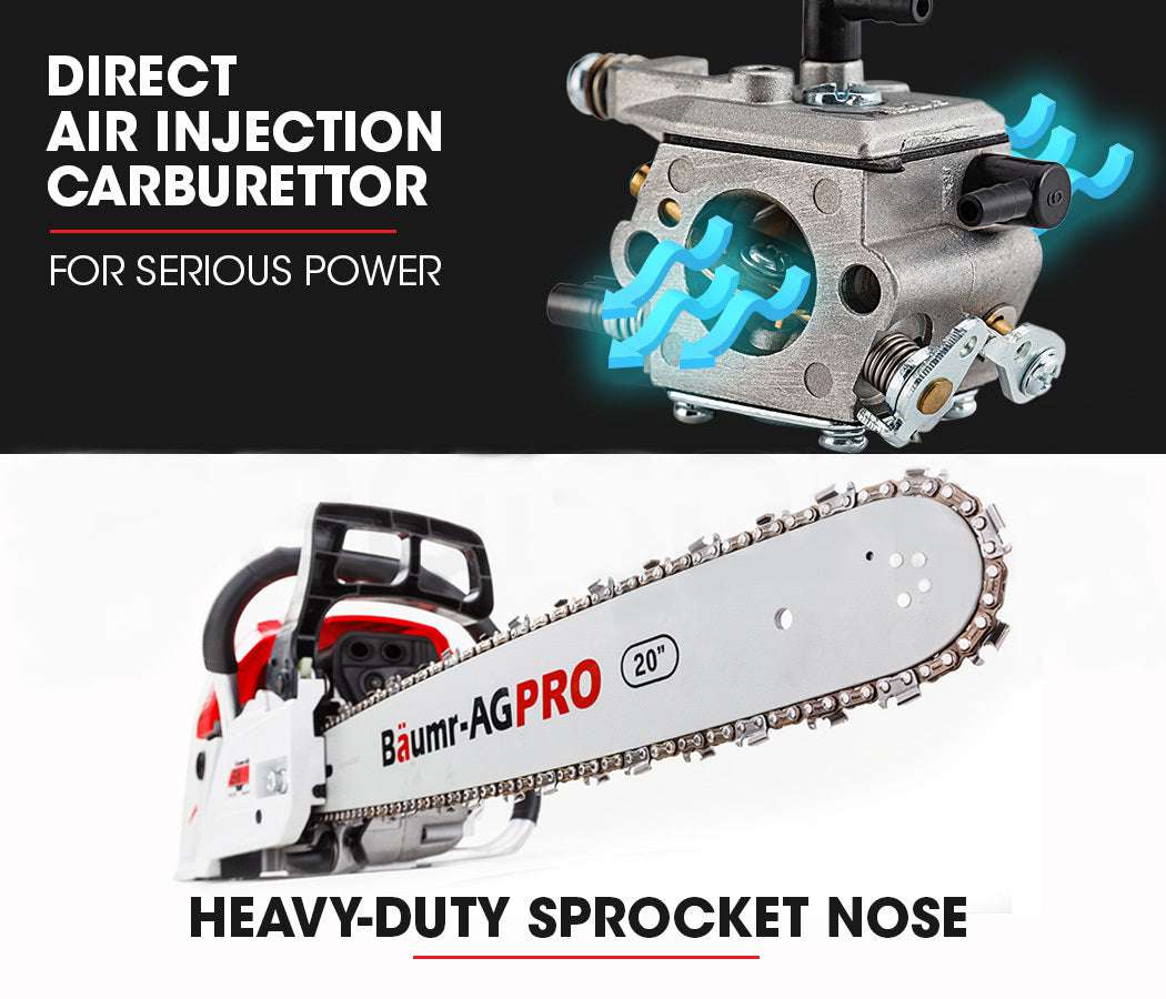 Baumr-AG 52CC Petrol Commercial Chainsaw 20 Bar