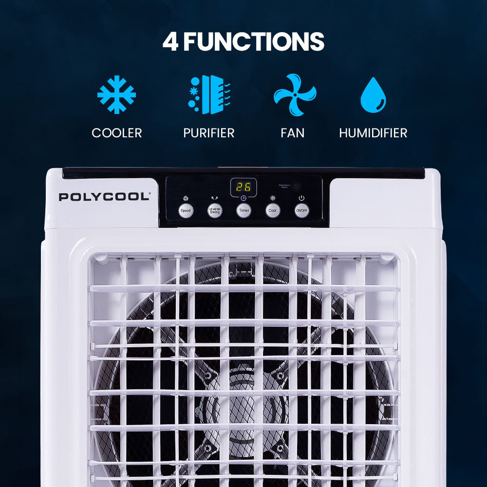 POLYCOOL 35L 220W Portable Evaporative Air Cooler 24 Hour Timer 4