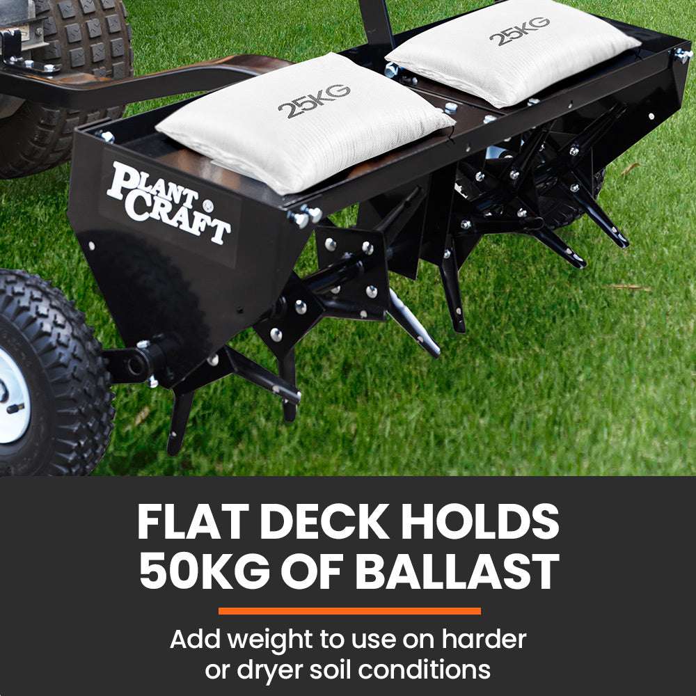 Plug Lawn Aerator 1m (40") Wide, Universal Hitch pull behind aerator 