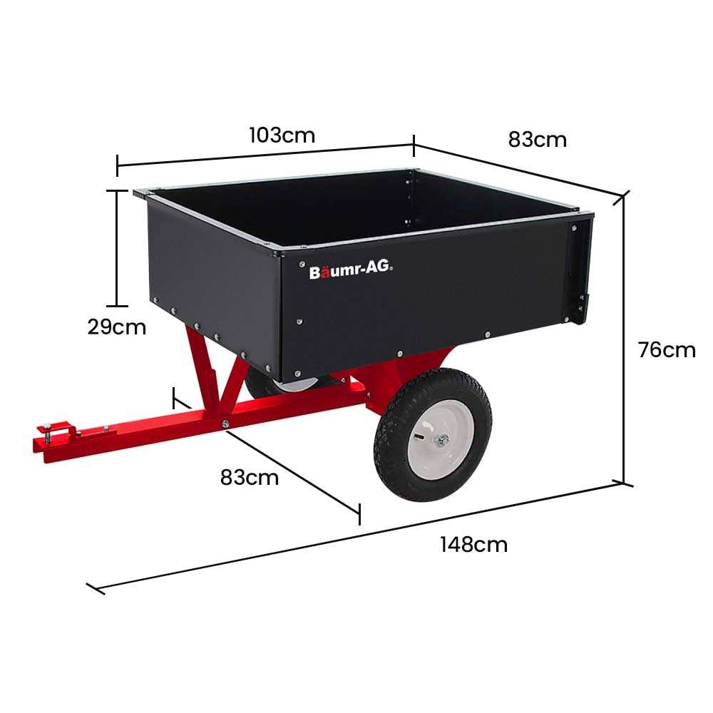BAUMR-AG 270kg Capacity Metal Dump Cart,
