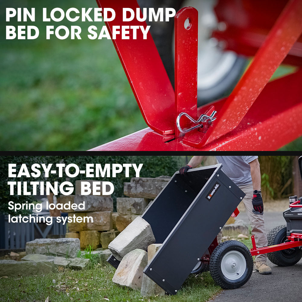 BAUMR-AG 270kg Capacity Metal Dump Cart,