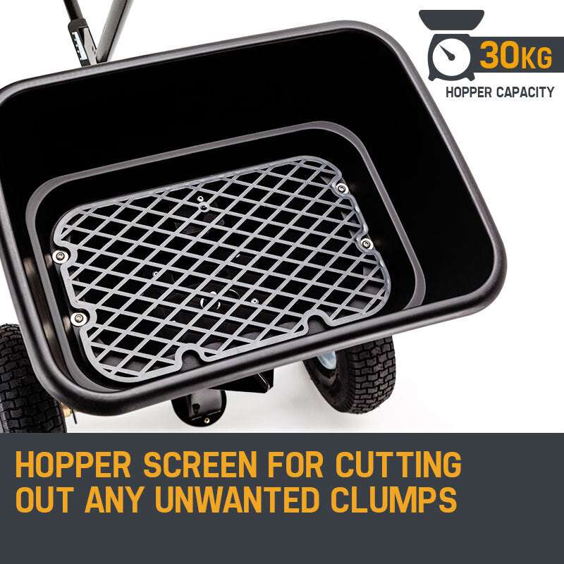 Broadcast Spreader 30kg 26L Seed Fertiliser Tow Rotary