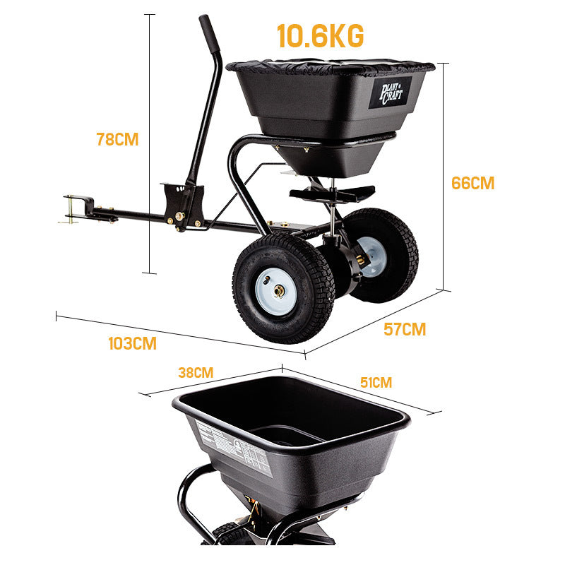Broadcast Spreader 30kg 26L Seed Fertiliser Tow Rotary