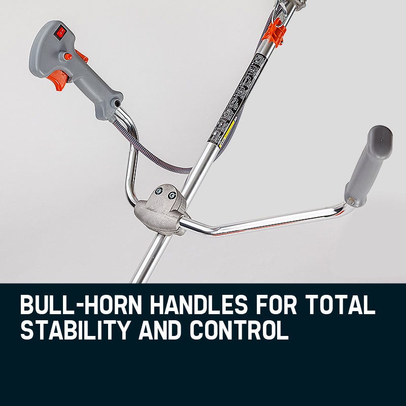 MTM 62cc 7in1 Brush Cutter Long Reach Garden Multi-Tool , Pole Trimmer, Hedge & Line Trimmer, 12" Tree Trimming Pruning, 2 Extension Shafts