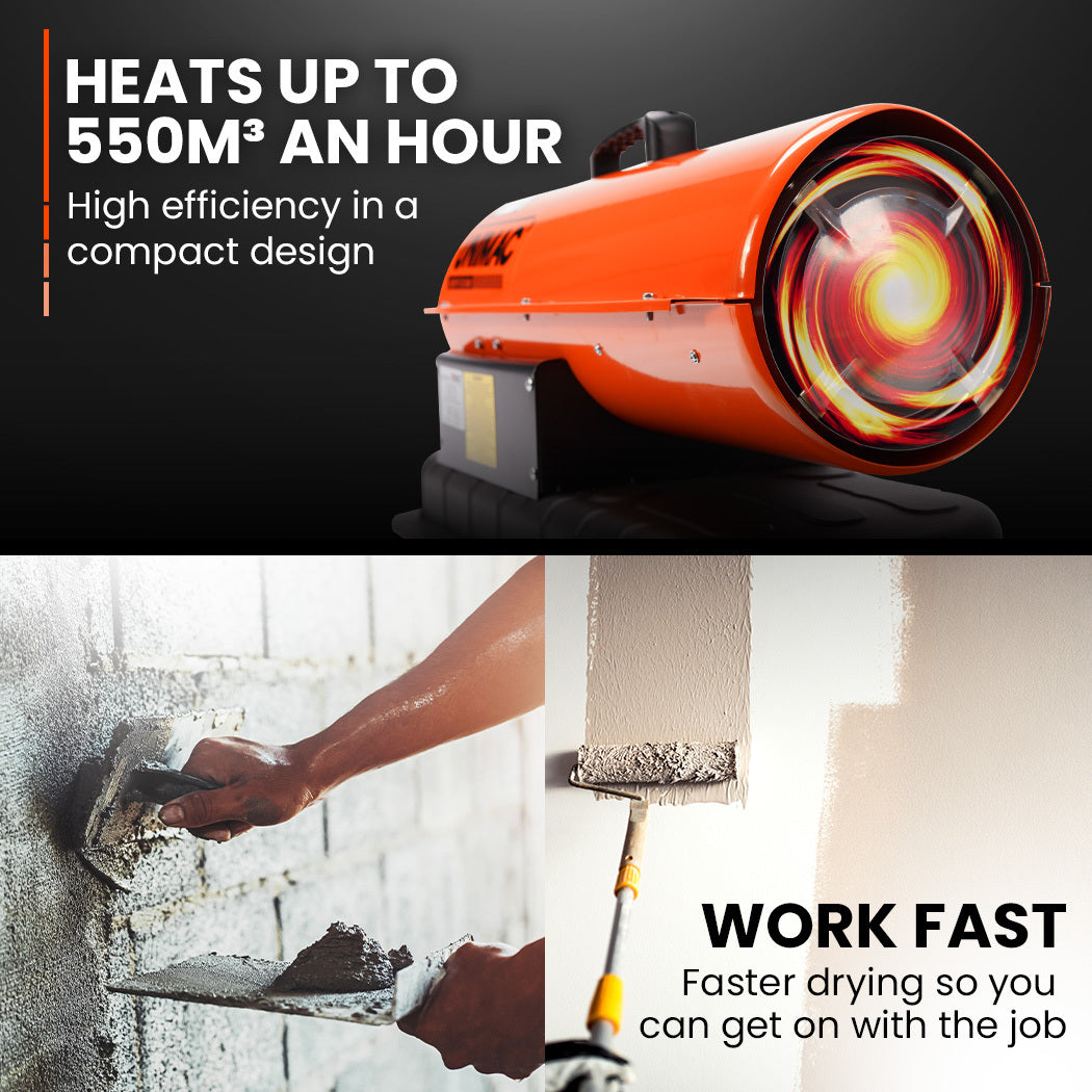 UNIMAC 20KW Portable Industrial Diesel Direct Forced Air Space Heater