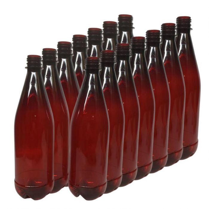 750ml Amber PET beer bottle