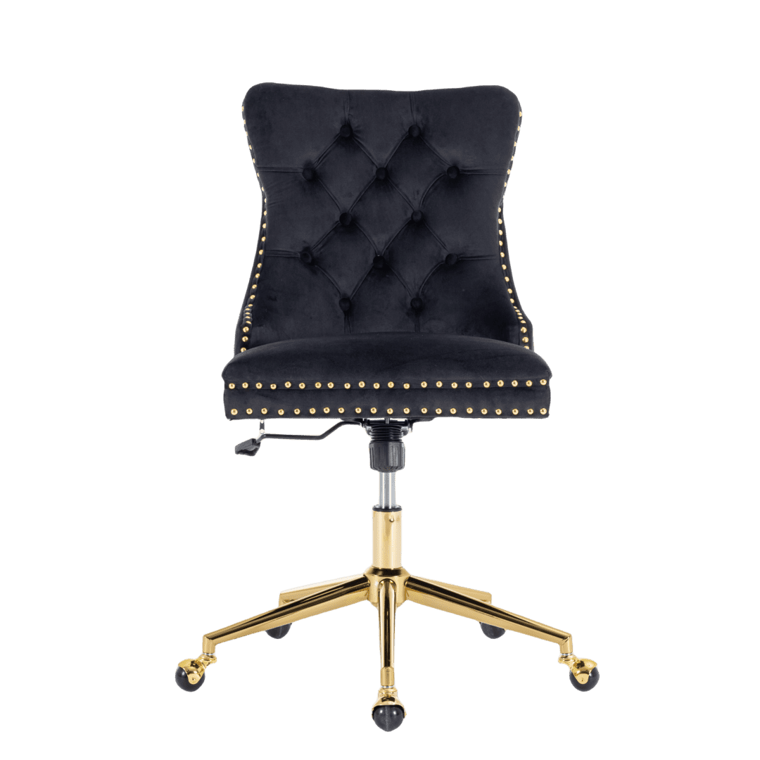 Velvet Home Office Chair- Black