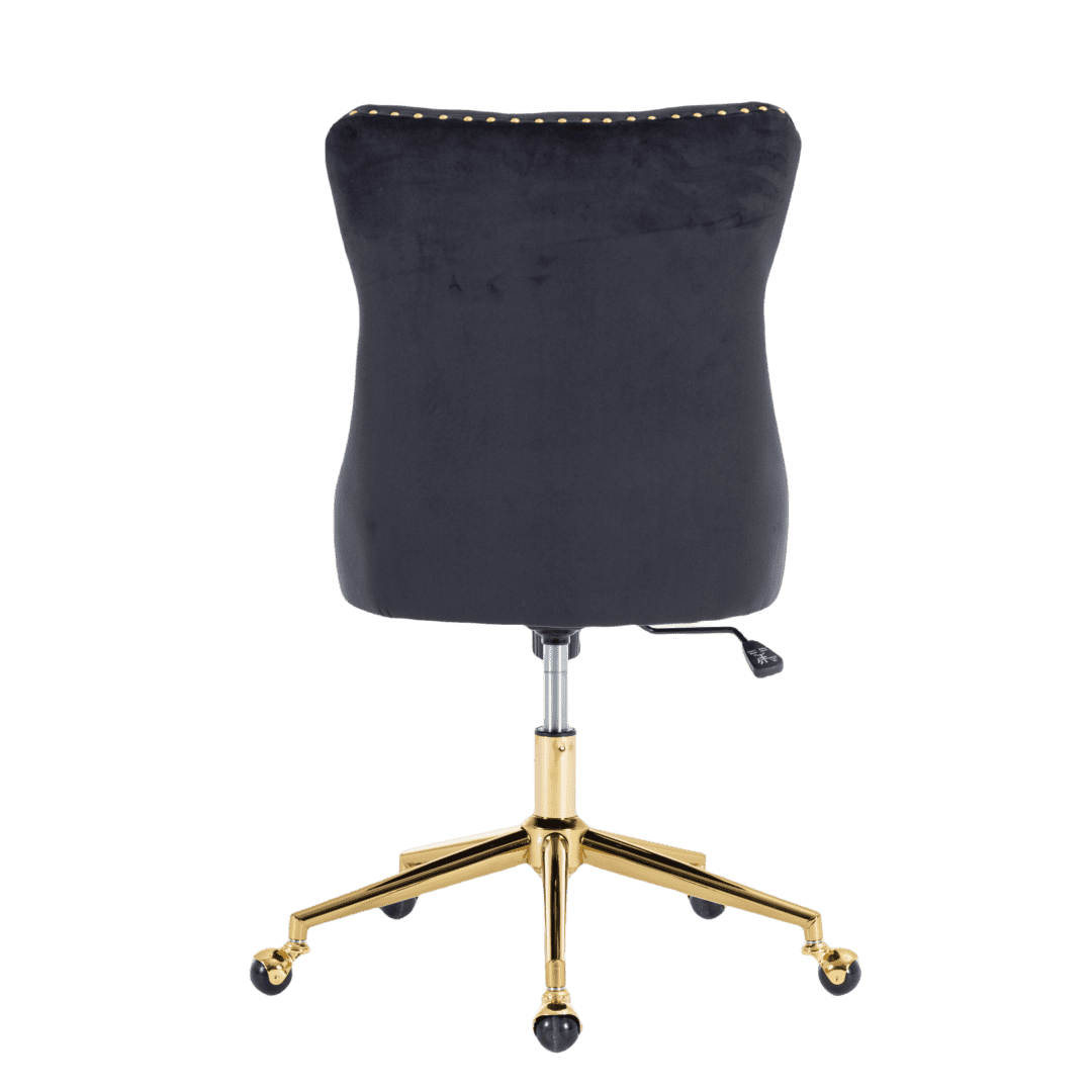 Velvet Home Office Chair- Black