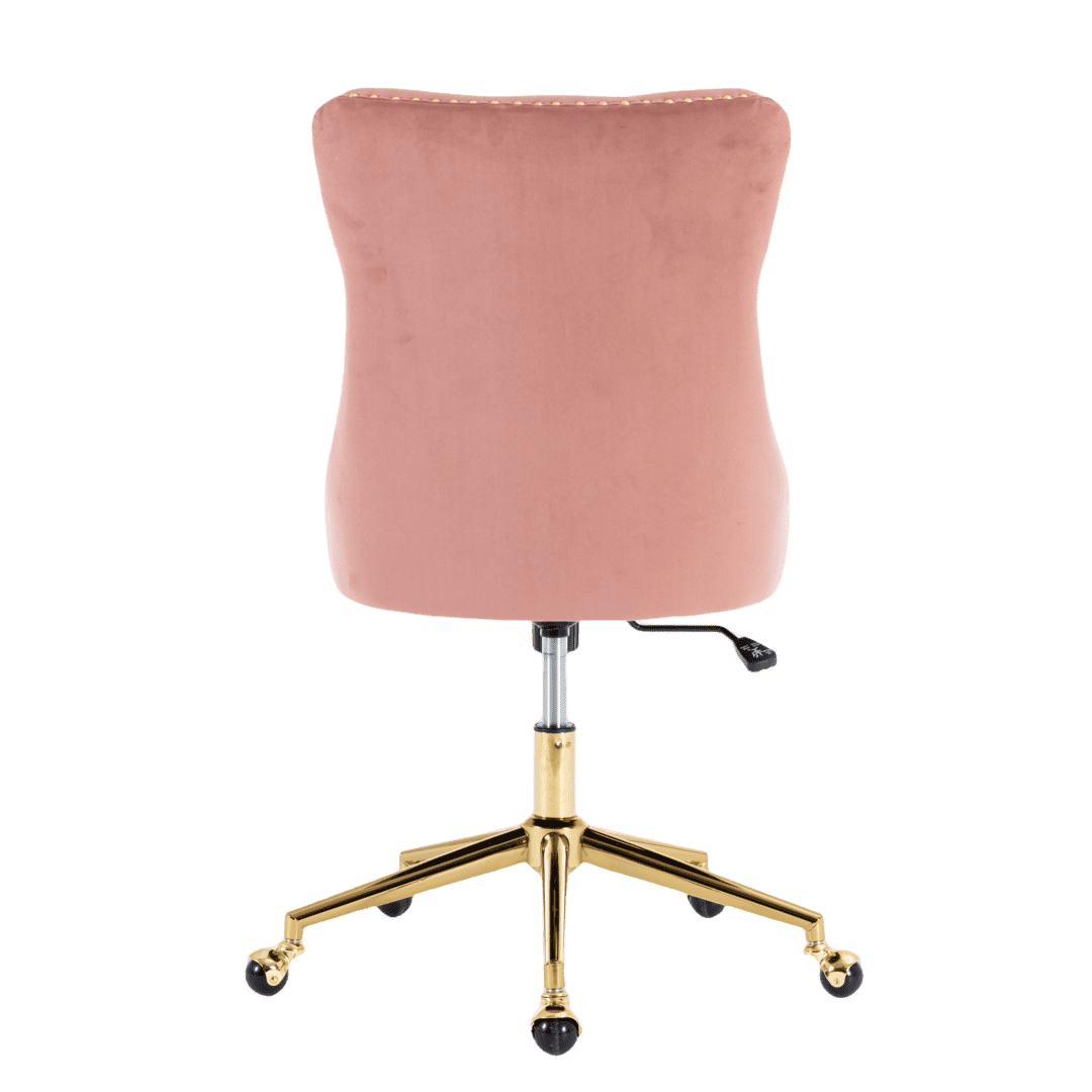 Velvet Home Office Chair- Pink