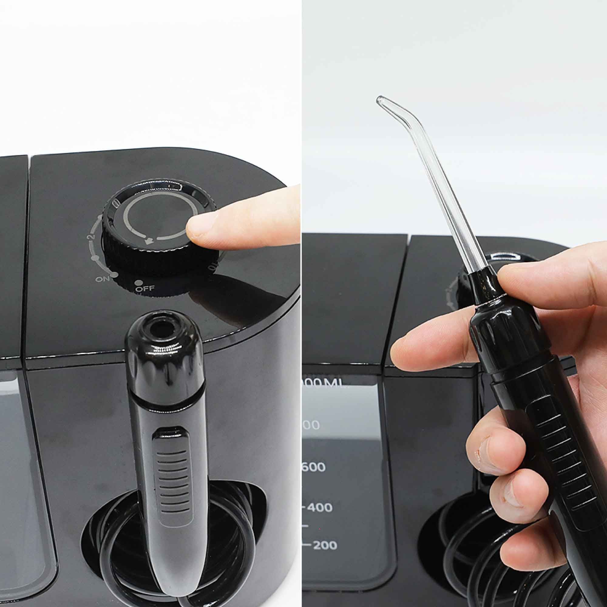 Orku 1000ml Water Flosser Electric Oral Irrigator - Adjustable Pressure Black Bedworld