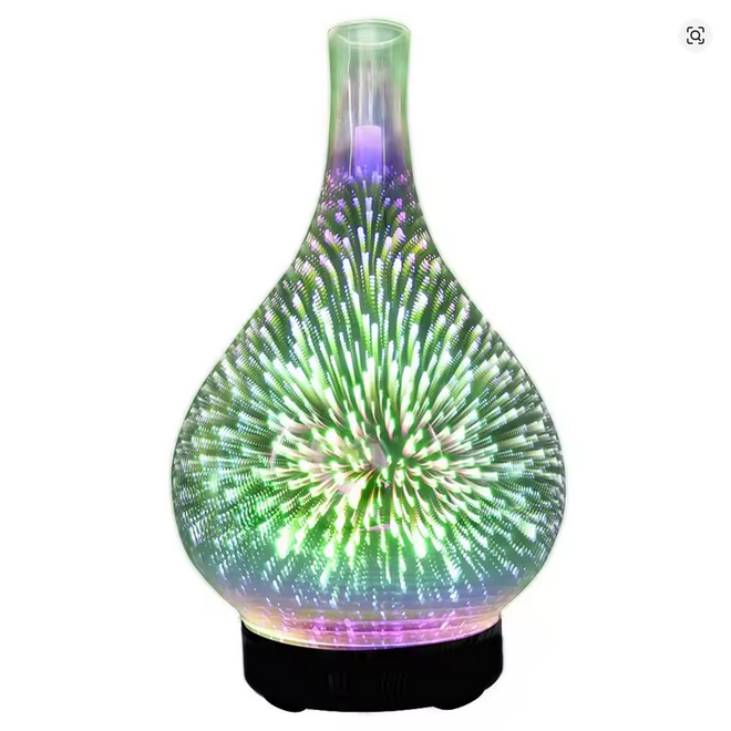 Essential Oil Aroma Diffuser - Mirror 3D Fireworks Aromatherpay Mist Humidifier