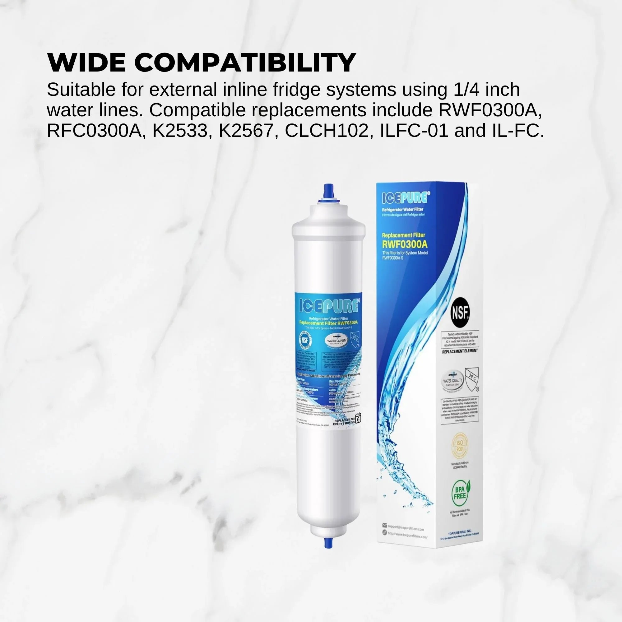 3 EXTERNAL FRIDGE WATER FILTER For BOSCH KENMORE FRIGIDAIRE WHIRLPOOL ELECTROLUX Bedworld