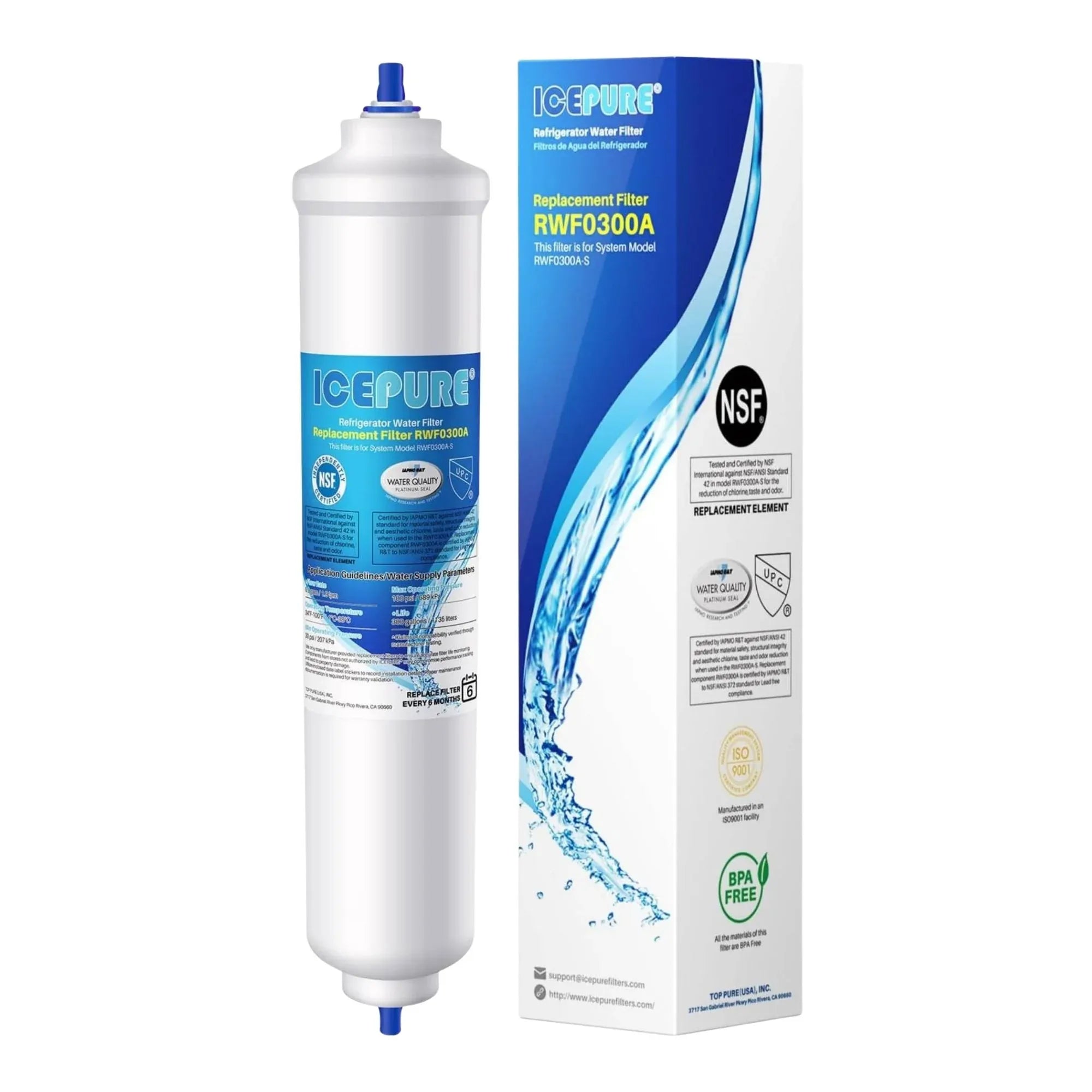 4 EXTERNAL FRIDGE WATER FILTER For SAMSUNG LG GE DAEWOO SIEMENS WESTINGHOUSE SMEG Bedworld