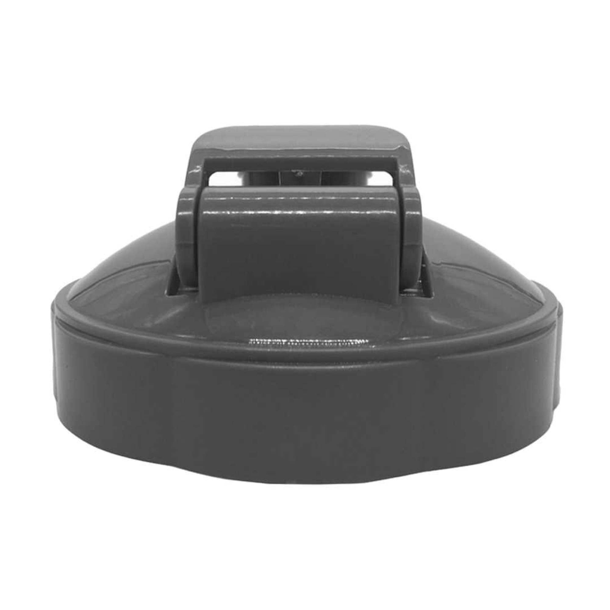 Dark gray flip-top lid with raised handle and base platform for NutriBullet cups