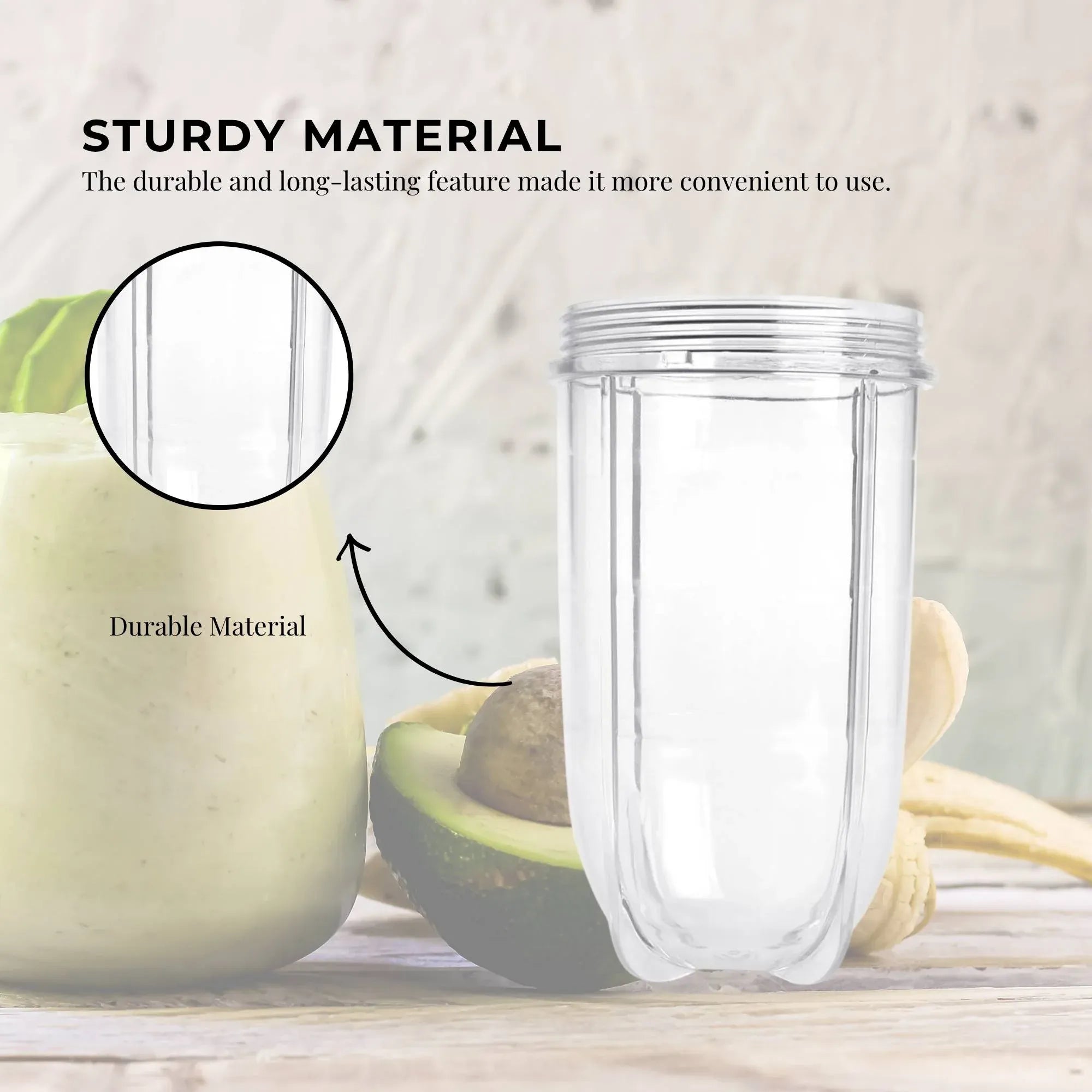 500ml Tall Cup Replacement Compatible with Magic Bullet Cross Blade Blender Bedworld