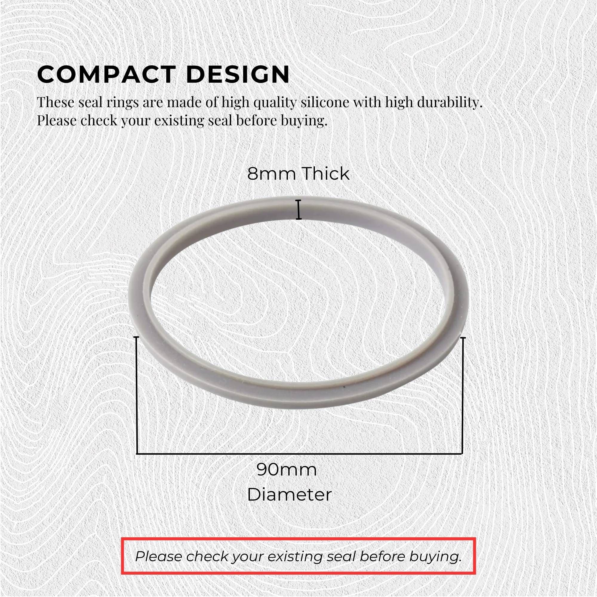 Kitchee 4x Grey Gasket Seal Ring For Nutribullet Model 600 900 1200W 90mm Bedworld