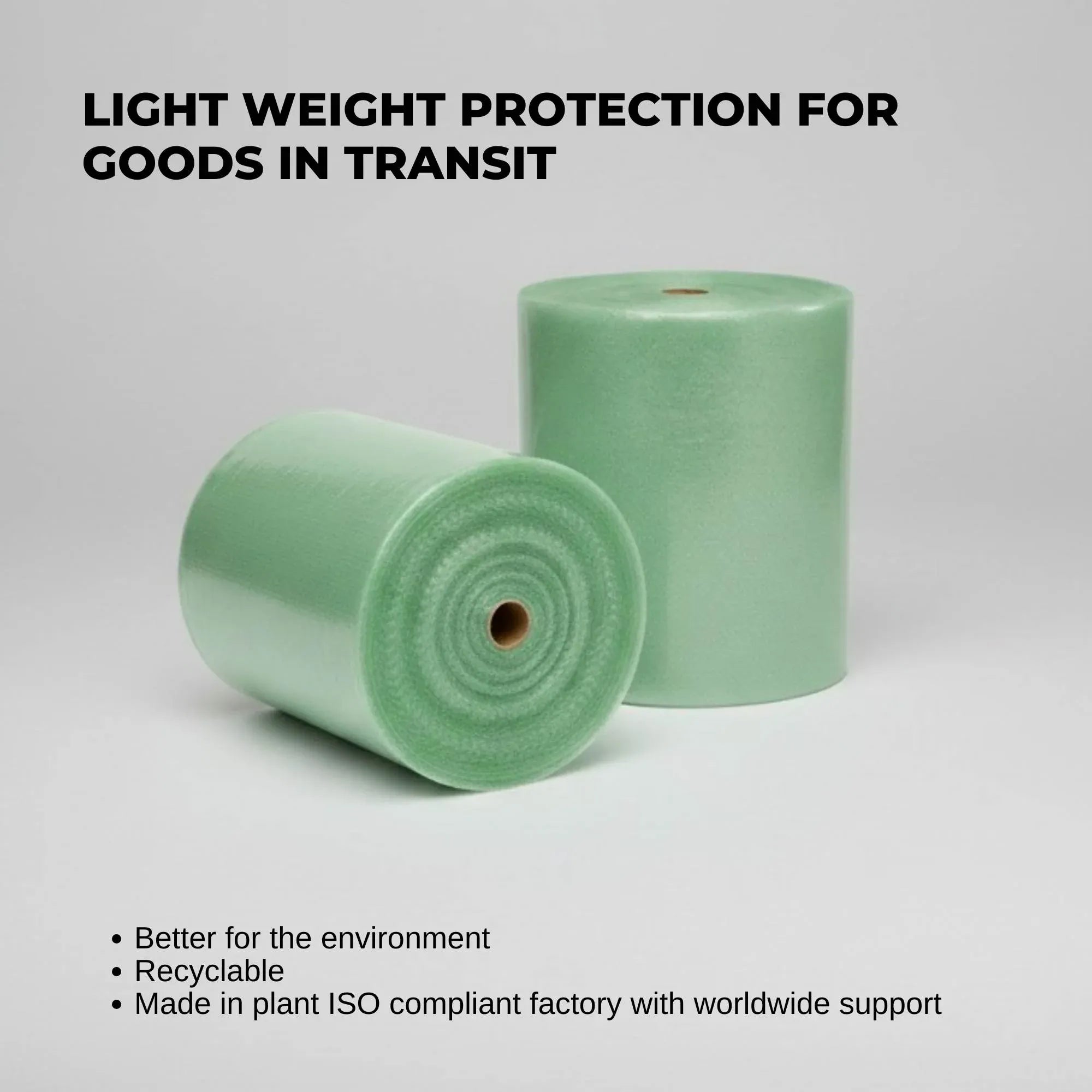 100m x 375mm Bubble Cushioning Wrap Biodegradable Eco Green Protective Packaging Bedworld