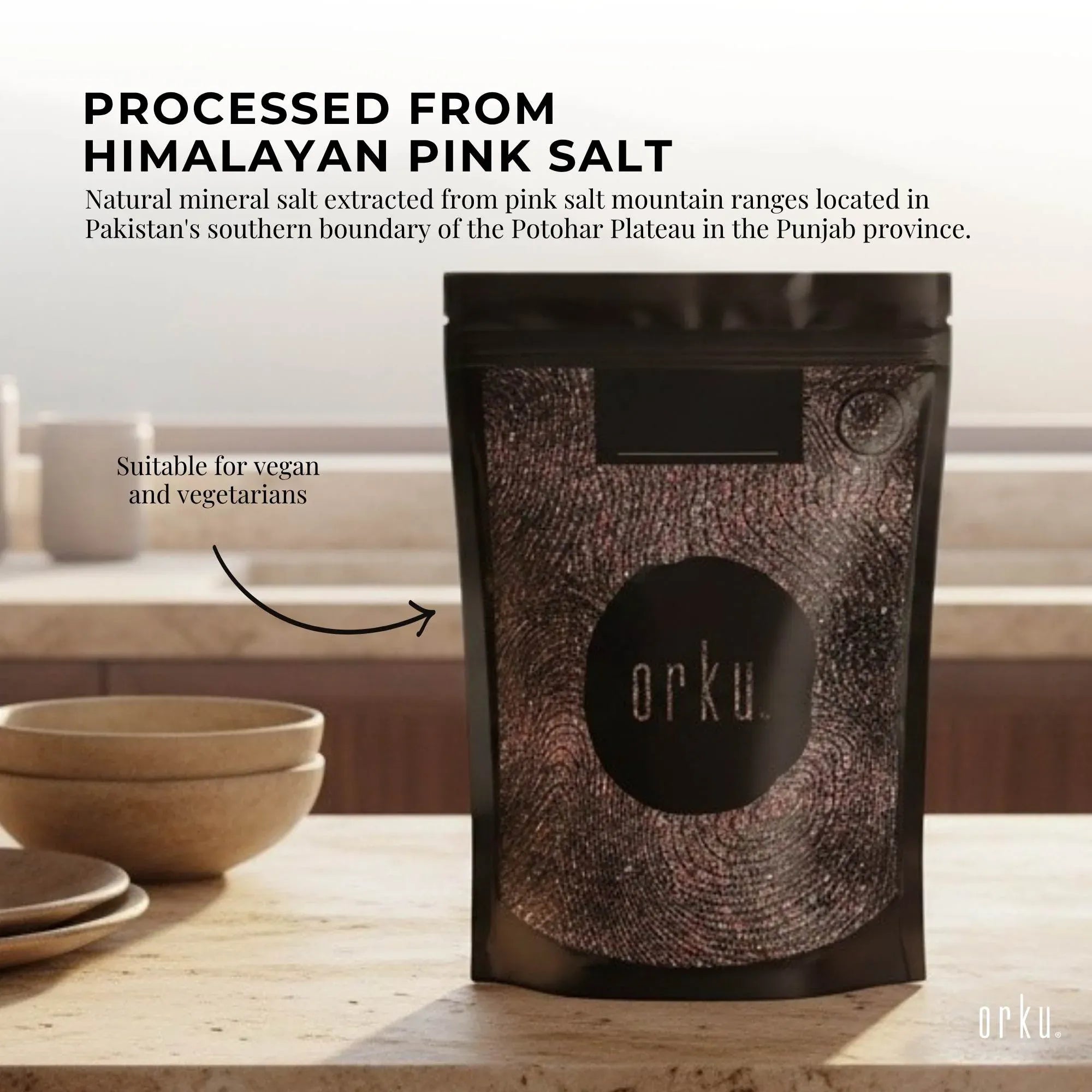 1Kg Cooking Black Salt Himalayan - Medium Grain Vegan Egg Kala Namak Bedworld