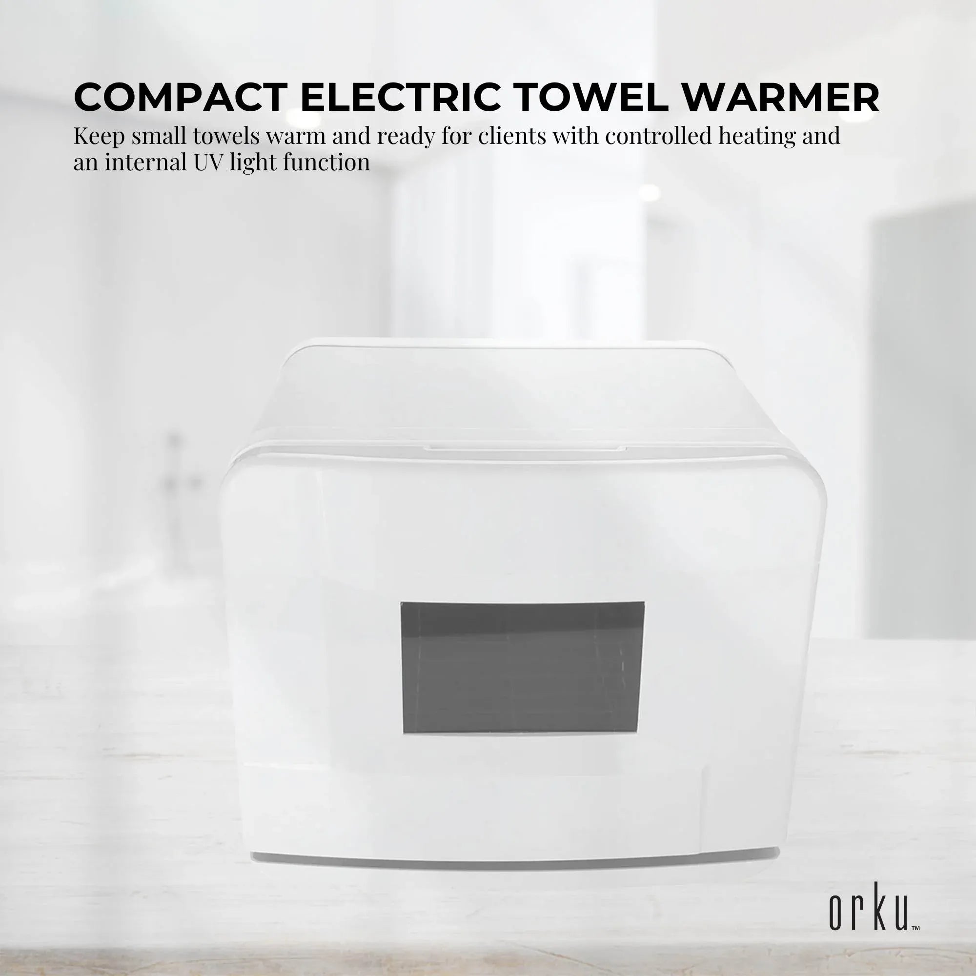 Orku 8L Electric Towel Warmer UV Cabinet Salon Spa White Bedworld