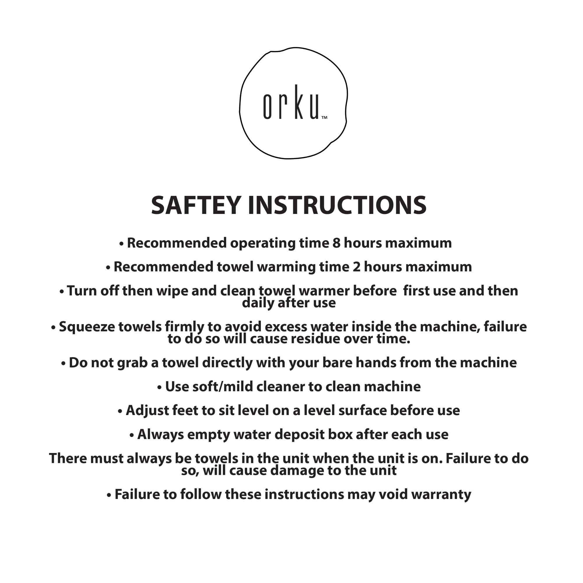 Orku 8L White Electric Towel Warmer UV Steriliser Cabinet Salon Heat Sanitiser