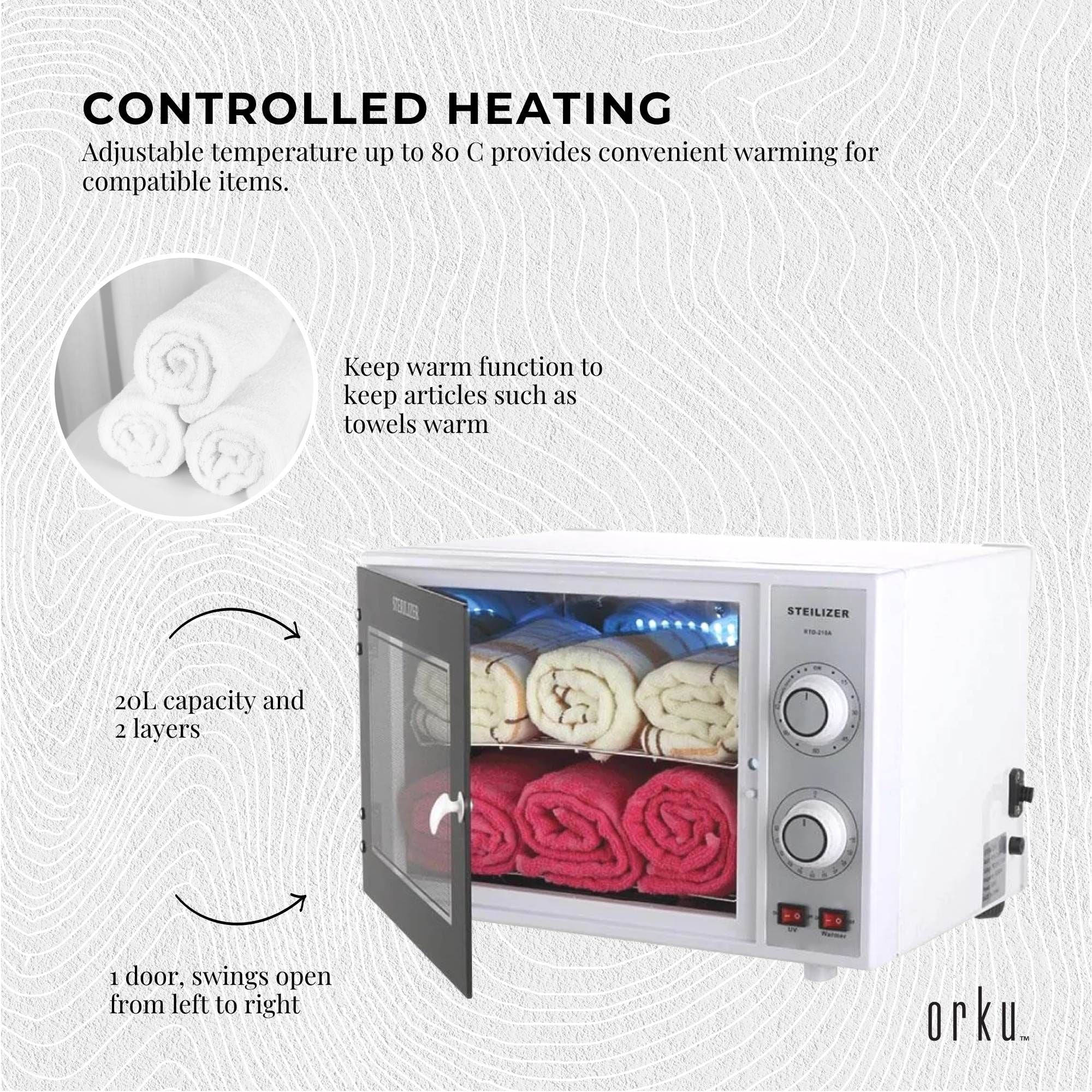 Orku 20L UV Disinfection Cabinet for Salon Beauty Nail Tool Storage Bedworld