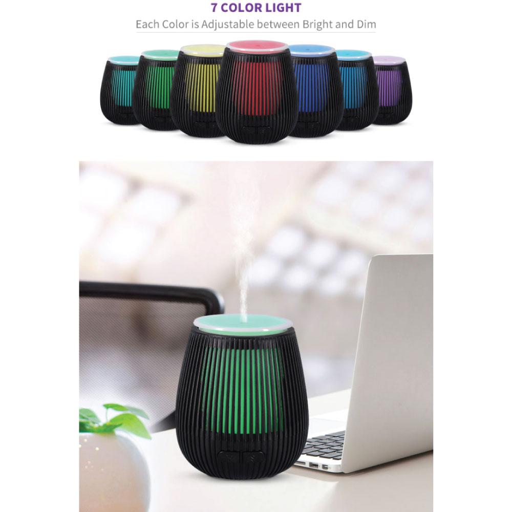 Essential Oil Aroma Diffuser USB - 100ml Black Portable Ultrasonic Car