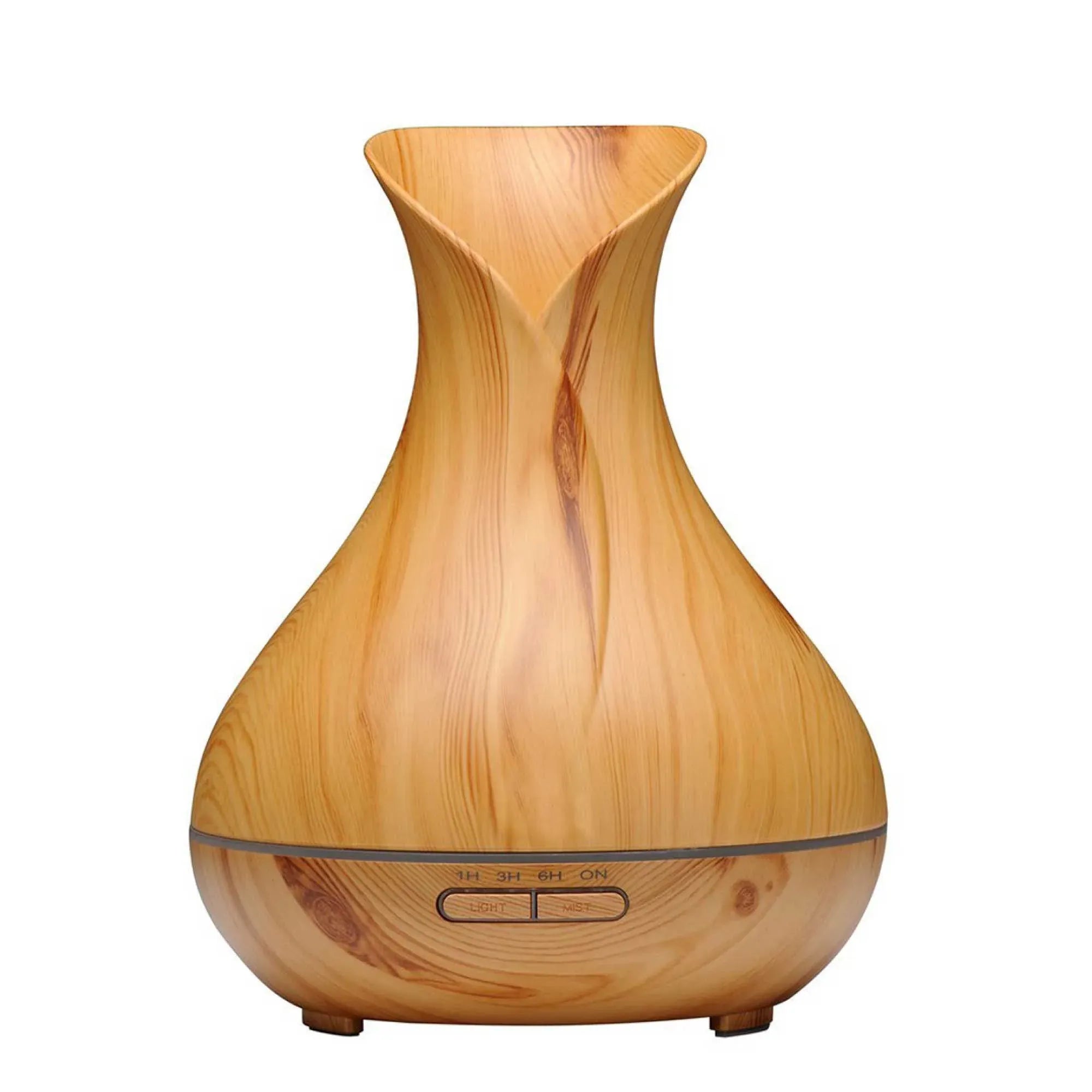 Essential Oil Aroma Diffuser Tulip Light Wood  -Ultrasonic Mist Humidifier Bedworld