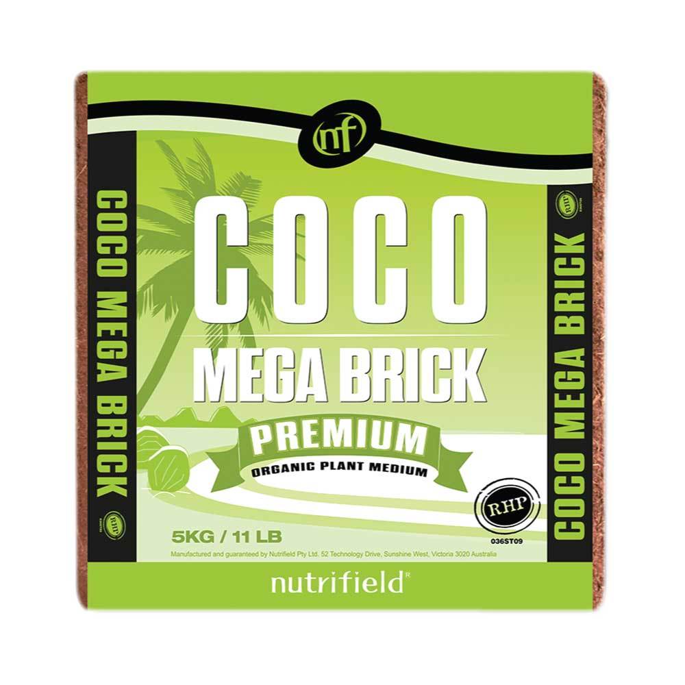 Coco coir brick, Mega Brick Premium organic plant medium, 5kg/11LB (RHP certified)