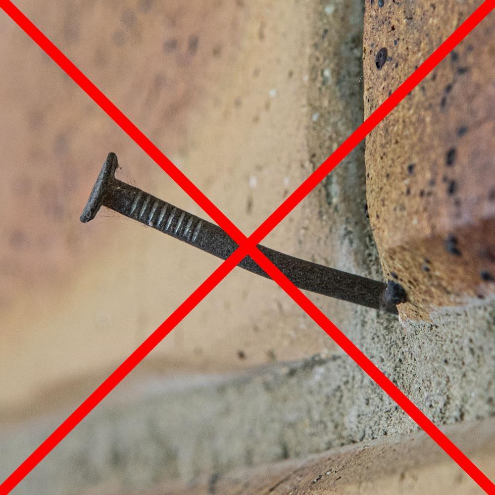 10 Pack 155-165mm (6-6.5) Brick Hooks - Wall Clips Hangers For Pictures Plants