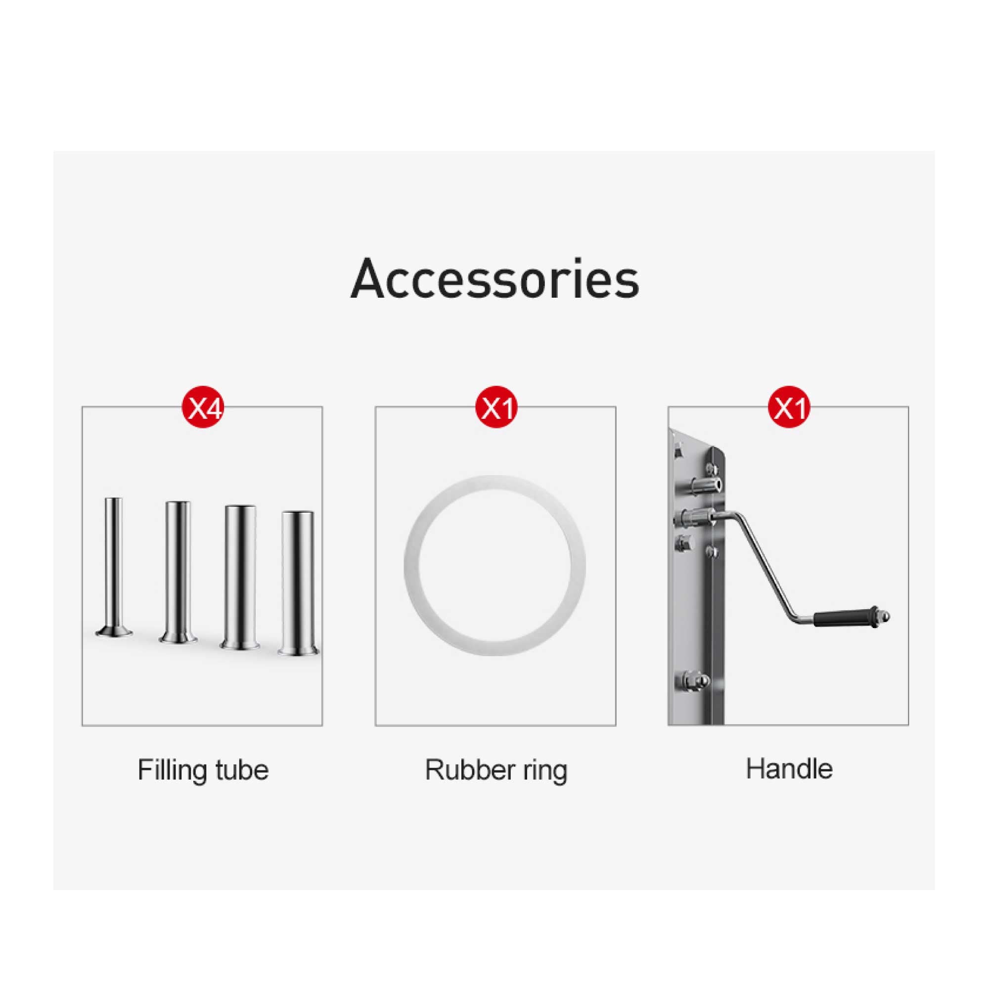 Kitchee 7L Manual Horizontal Sausage Filler - Stainless Stuffer Meat Press Machine