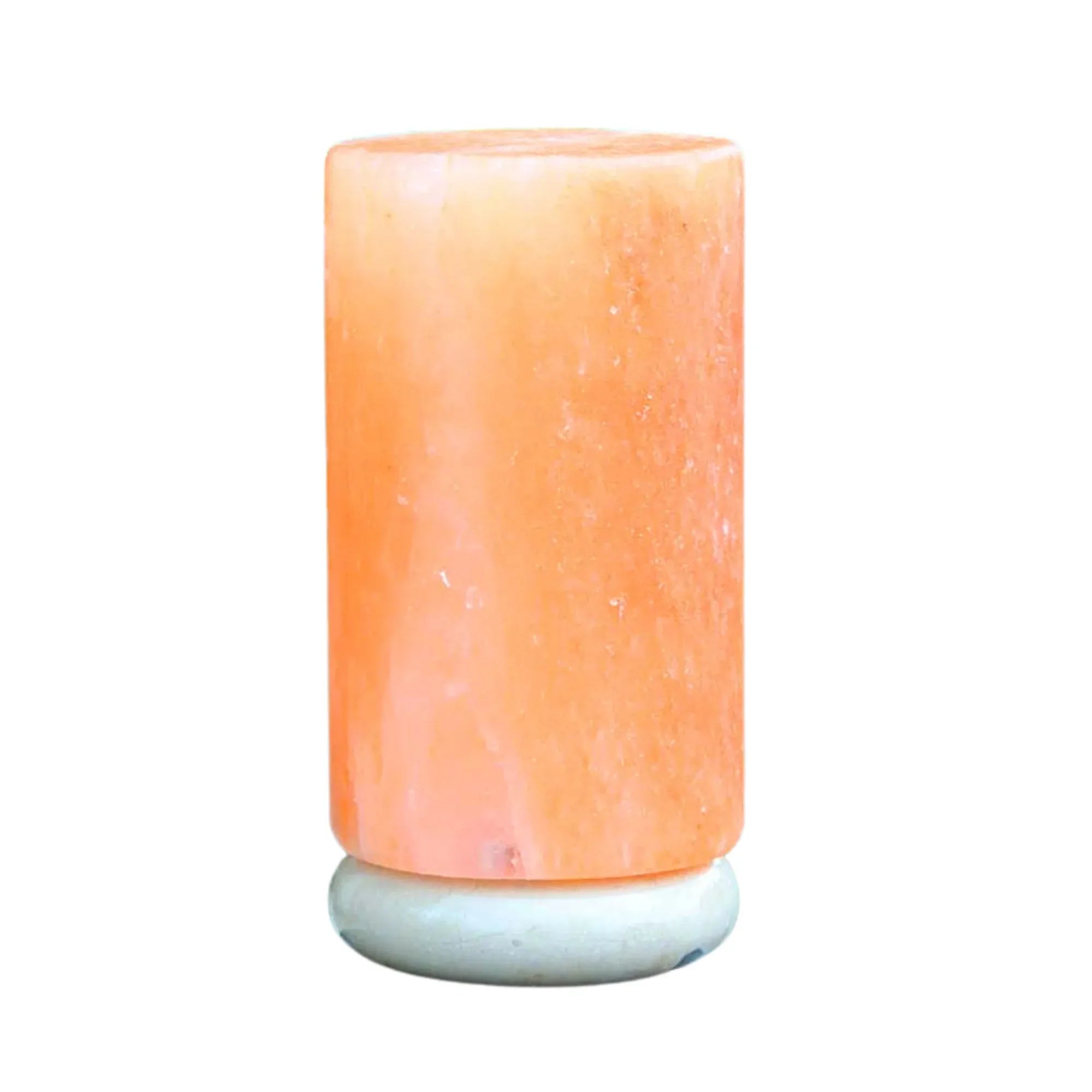 12V 12W Cylinder Himalayan Pink Salt Lamp Carved Rock Crystal Light Bulb On/Off Bedworld