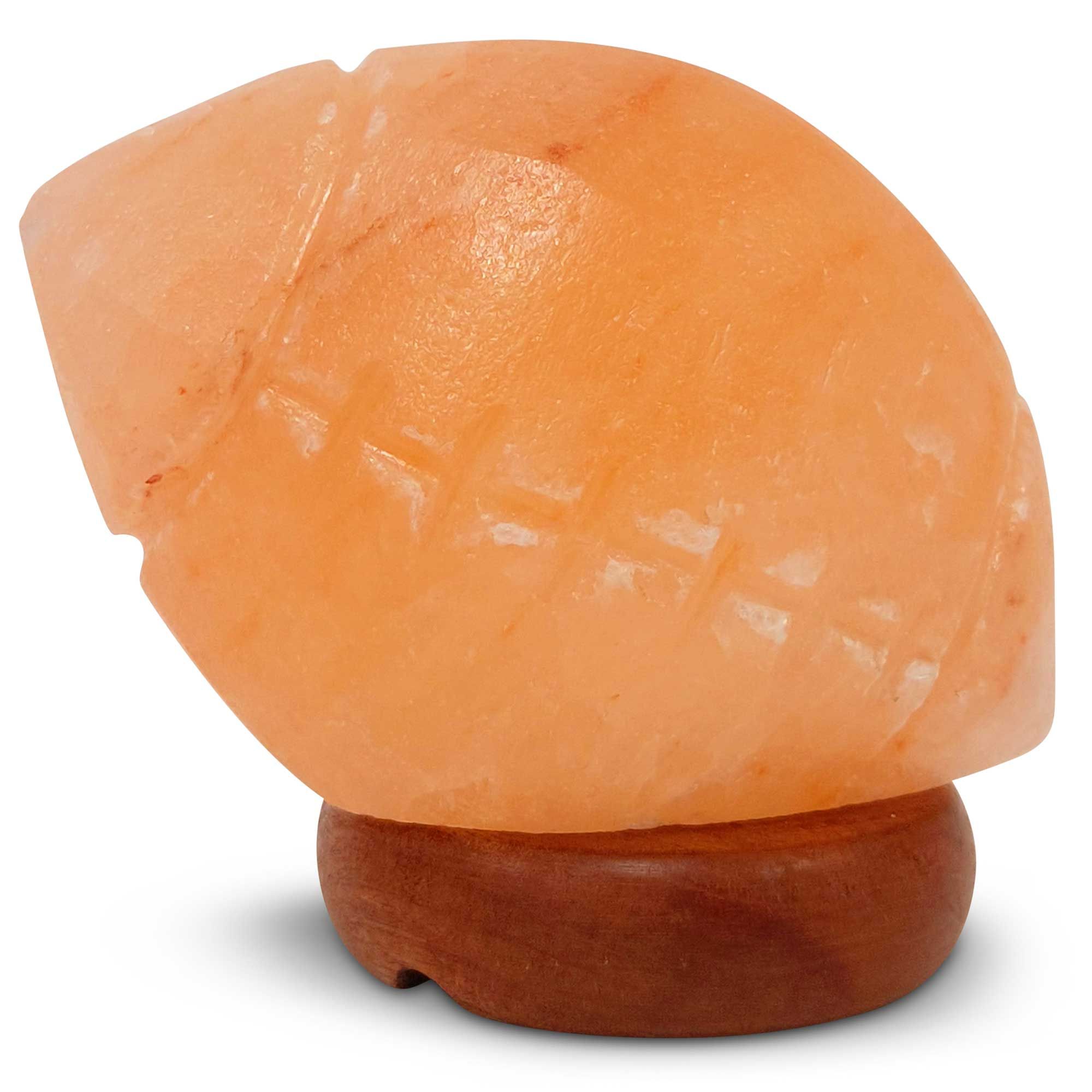 12V 12W Rugby Himalayan Pink Salt Lamp Carved Footy Rock Crystal Light Bulb On/Off Bedworld