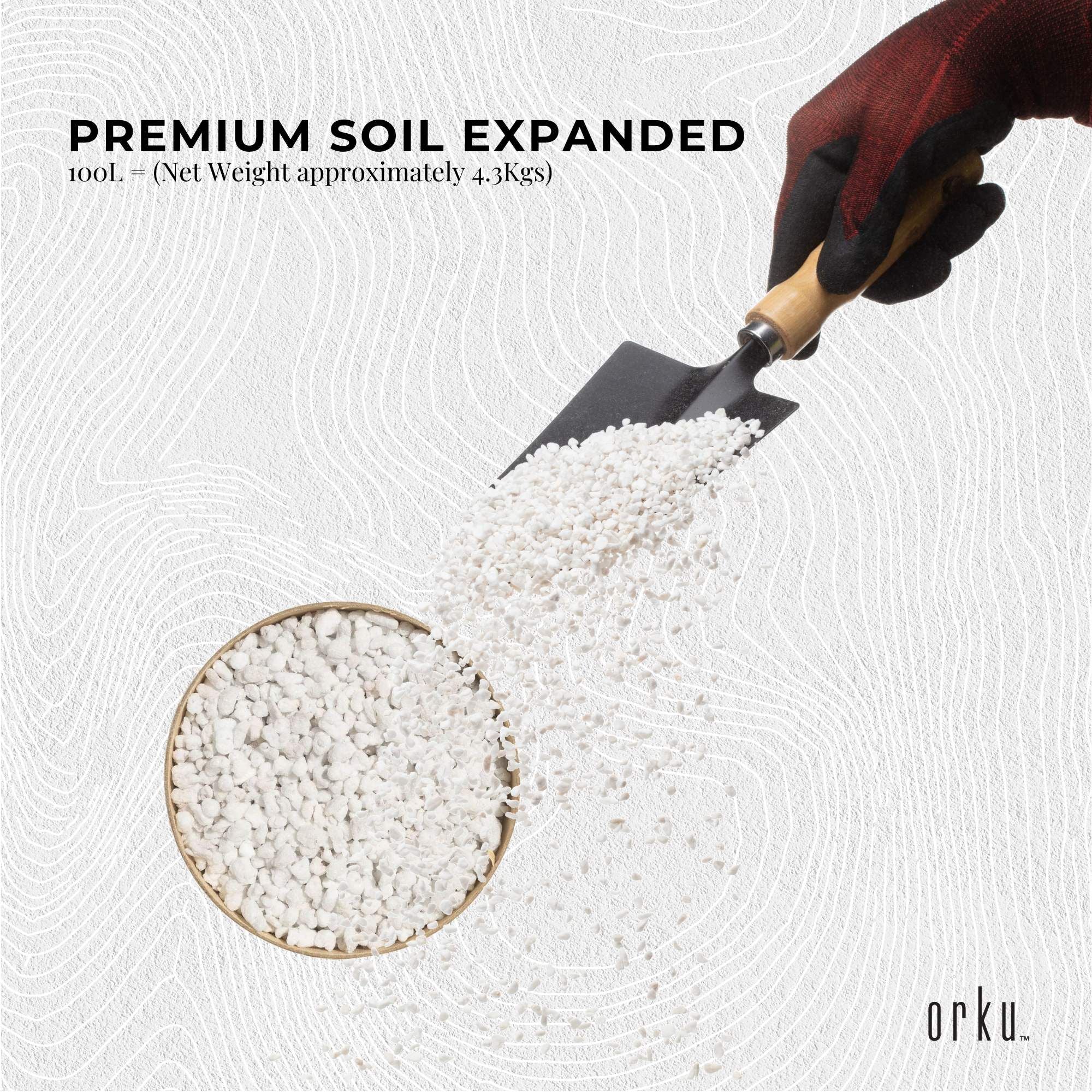 Orku 100L Perlite Coarse Premium Soil Expanded Medium Plants Hydroponics Bulk Bedworld
