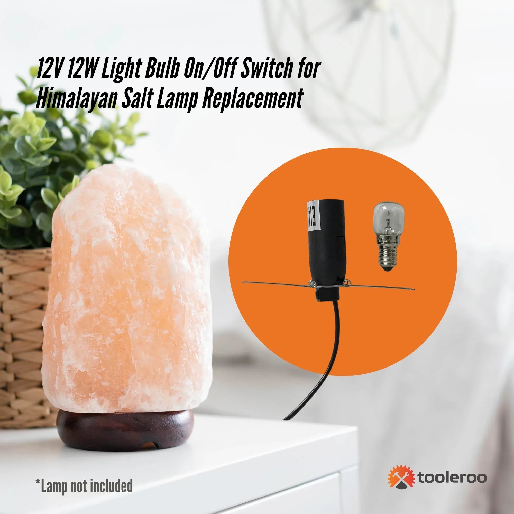 12V 12W Light Bulb On/Off Switch for Himalayan Salt Lamp Replacement Accessories Bedworld