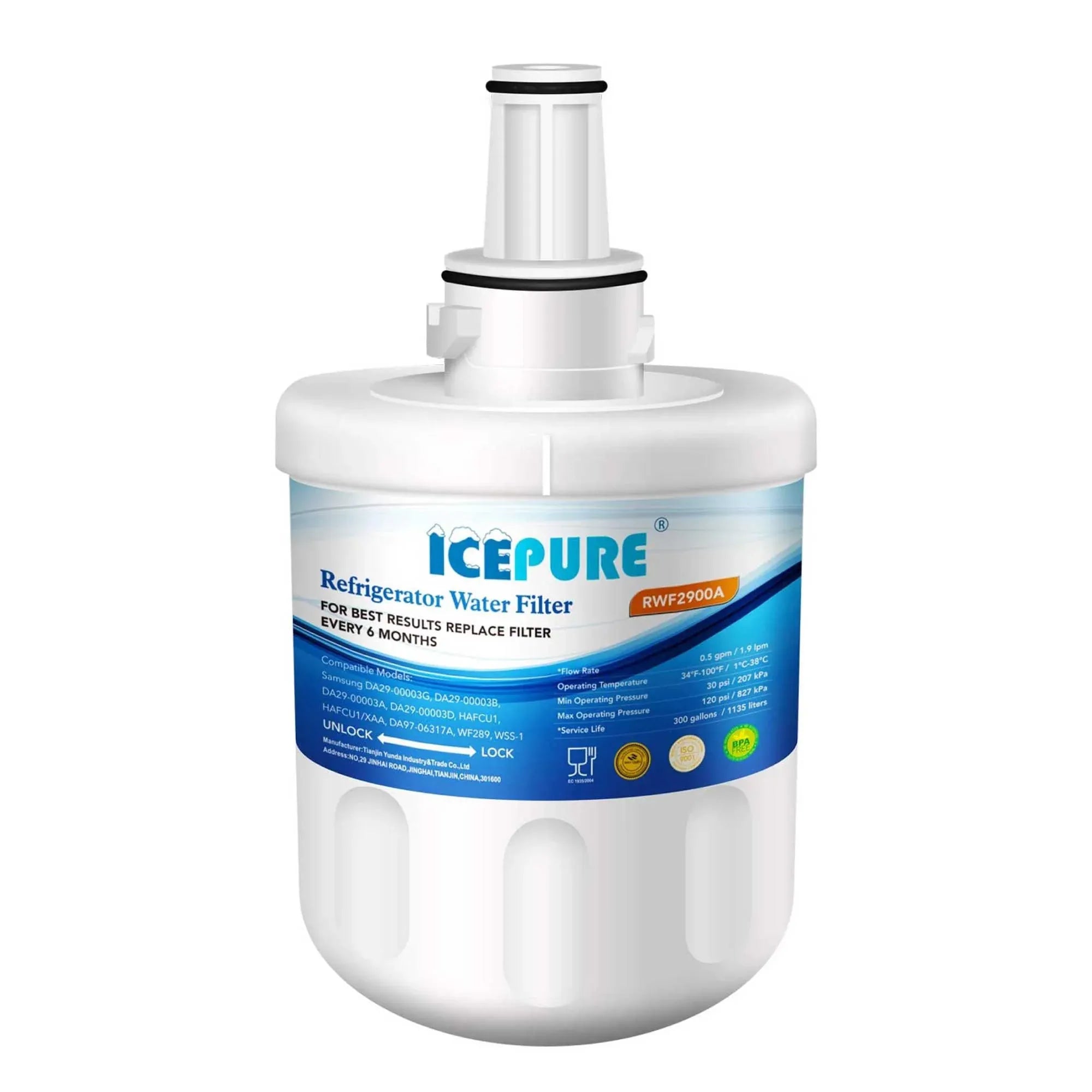 FRIDGE WATER FILTER RWF2900A RFC2900A 2 Steps For RFC1100A Icepure Bedworld