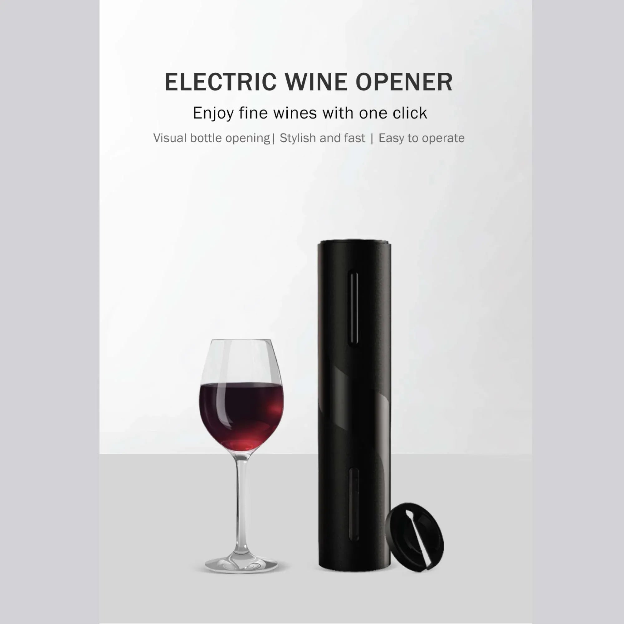 Electric Wine Bottle Opener Tool Automatic - Cordless Corkscrew - Foil Cutter Bedworld