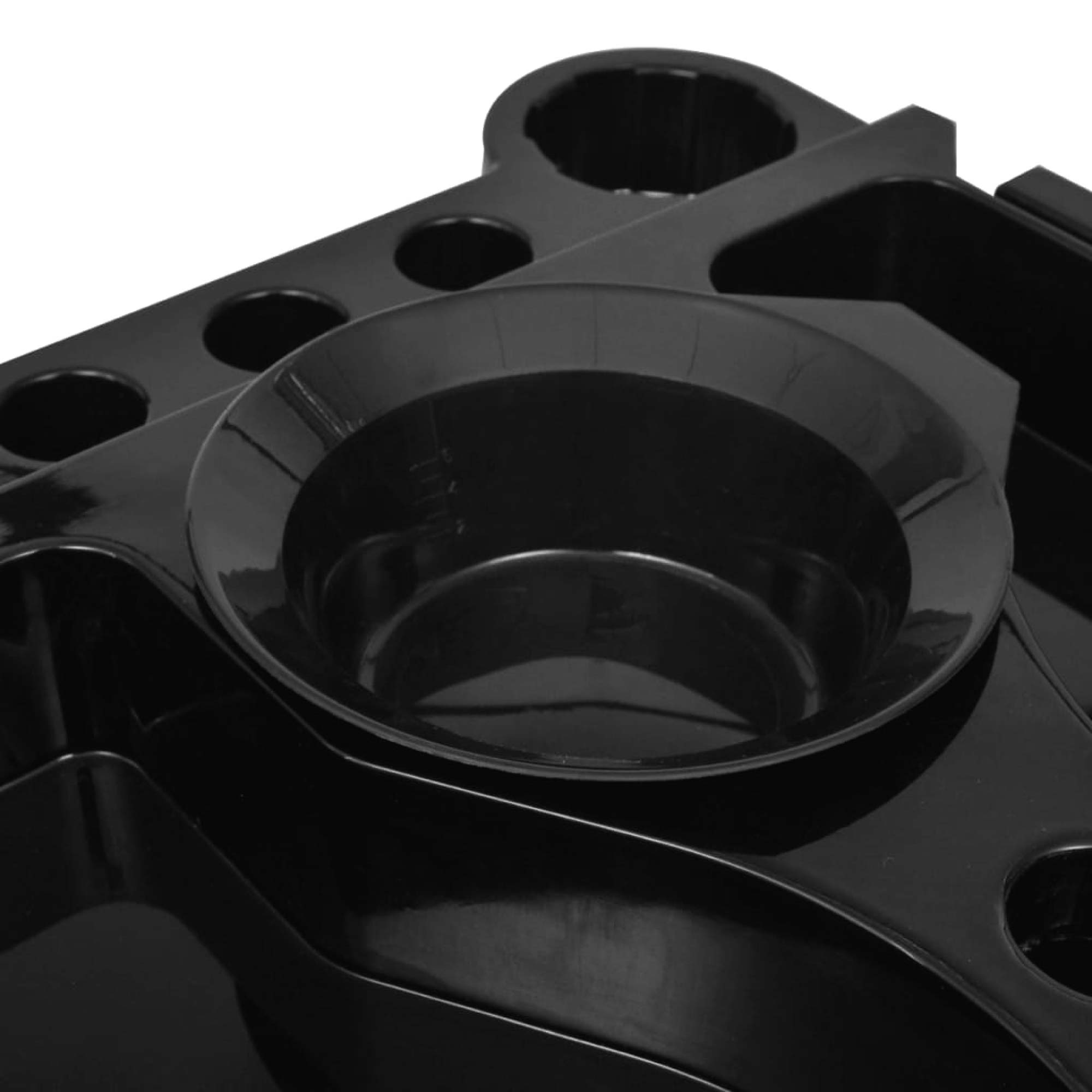 Ellie & Ruby 6 Tier Hairdressing Trolley Black 82x49x32cm Salon Rolling Cart